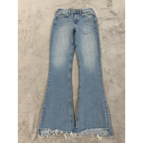 MOTHER Denim - MOTHER Denim The Runaway Step Fray in California Cruiser Light Wash 26x31 Flare